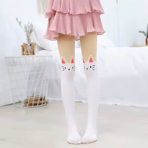 Girls Cat Print Tights Pantyhose